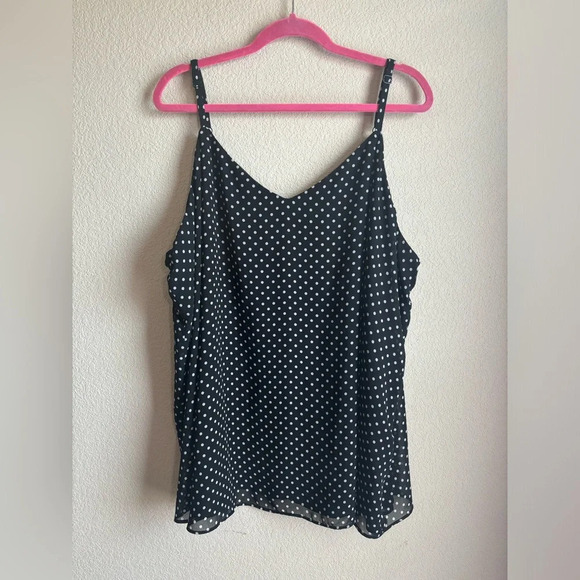 Torrid Sophie Polka Dot Chiffon Swing Camisole Tank 5 - Picture 7 of 7